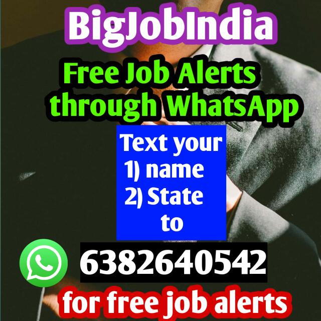 BigJobIndia Alerts Whatsapp Group Join Link