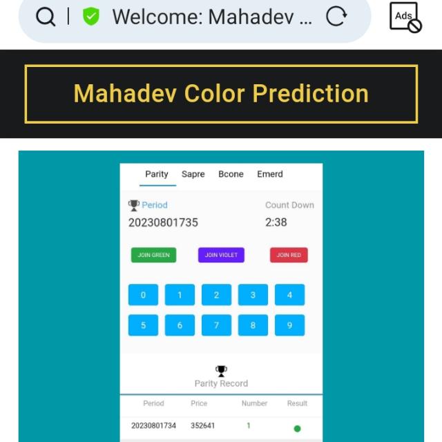 Mahadev color prediction game WhatsApp group in Gaming/Apps, India, English group/channel image