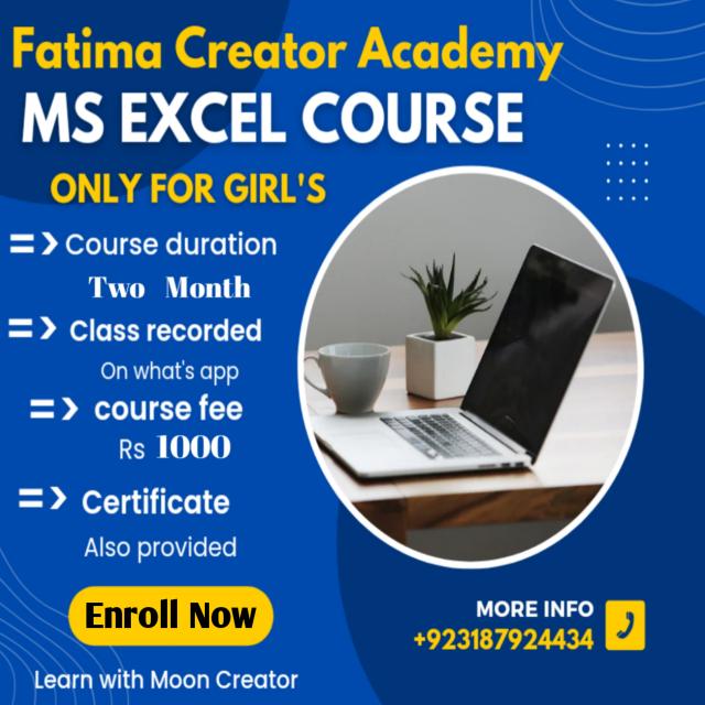 Computer Course Ms Excel Addmission Group