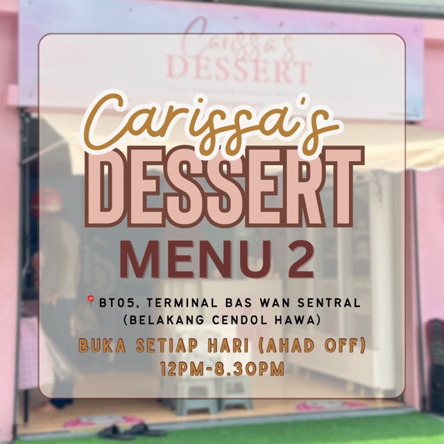MENU CARISSA’S DESSERT 2 Whatsapp Gorup Join Link