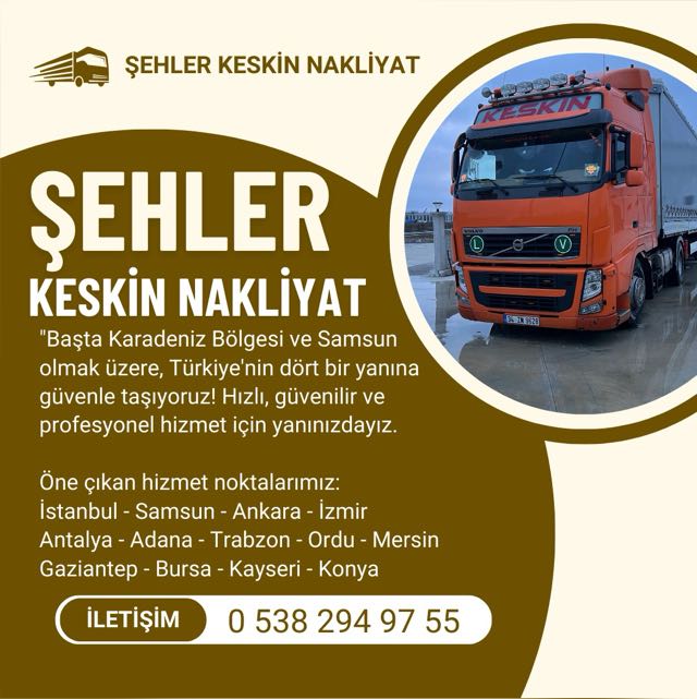 🇹🇷SAMSUN🇹🇷 İSTANBUL  NAKLİYE 🚚 LOJİSTİK 🇹🇷