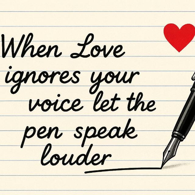 When Love ignores your voice then Let the pen speak❤️🖊️