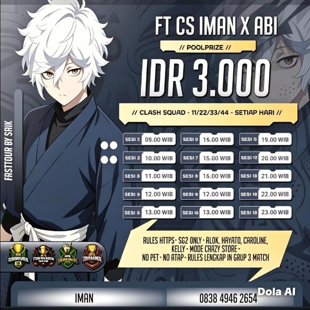 FT CS IMAN X ABI X REFAN X RAKA 500p-5k WhatsApp Group