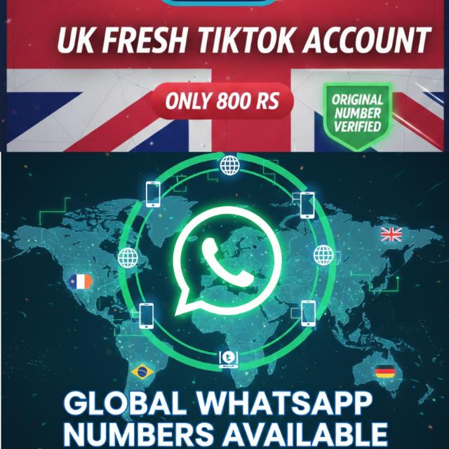Get Tiktok Uk accounts low prize and get Whatsapp numbers of any country 🔥