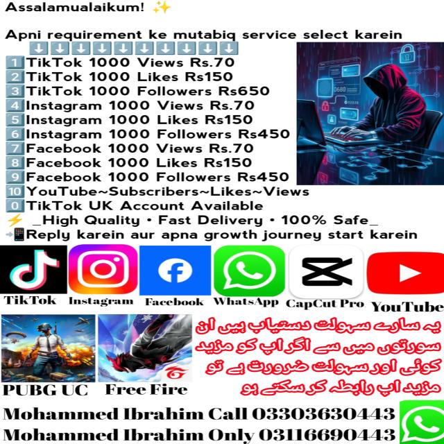 All Social Media Services Available