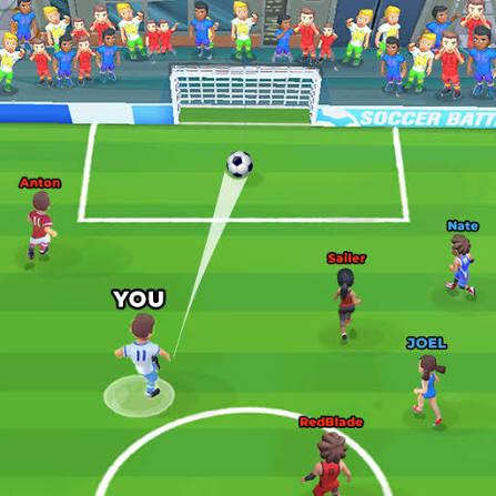 Soccer battle game players